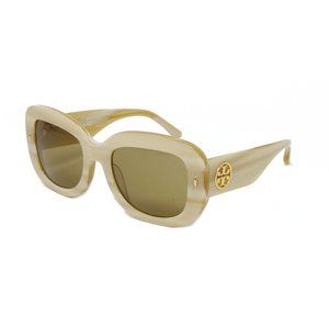 Tory Burch Sunglasses Women's Square TY7170U 189073 Ivory Horn 51mm NEW!